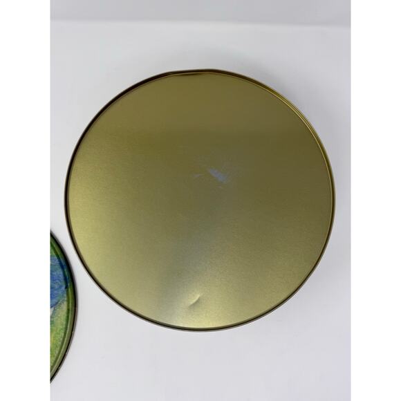 Metal Storage Tin Bunny Tea Garden Party 9.5” x 4” 'Rabbit Tea Party' - Picture 4 of 7